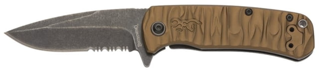Browning Riverstone Small Folding Knives 2.875in D2 Anodized Aluminum Bronze Handle