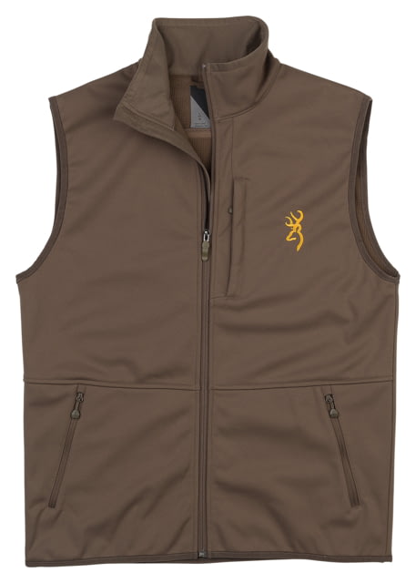 Browning Soft Shell Vest - Mens Major Brown Small