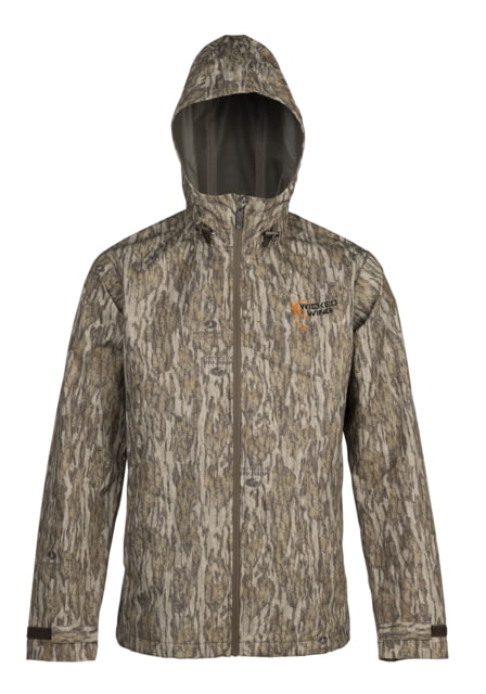 Browning Wicked Wing Rain Shell Jacket - Mens Large Mossy Oak Bottomland
