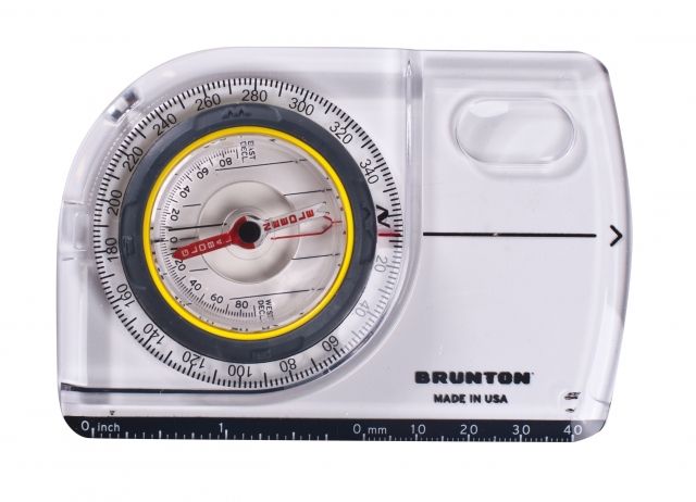Brunton TRUARC Baseplate Compass w/ Global Needle TruArc5 Map Magnifier Met./Std. Scales 2.9in.x4.2in.x0.6in.