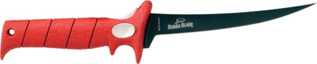 Bubba Blade Tapered Flex Fixed Blade Knife 7in Stainless Steel Red Handle