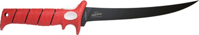 Bubba Blade Tapered Flex Fixed Blade Knife 9in Stainless Steel Red Handle