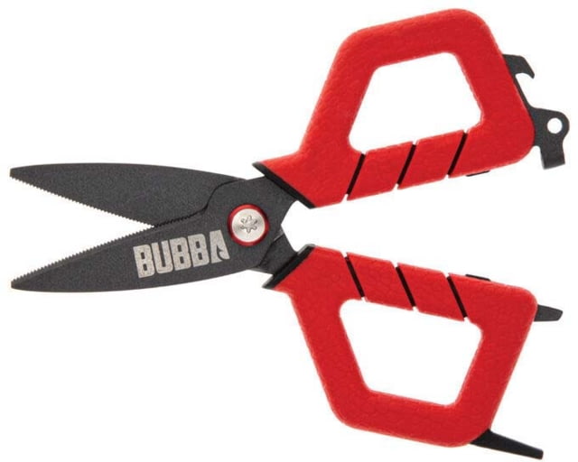Bubba Blade Bubba Blade Small Shears w/No-Slip Grip & Bottle Opener/Sharpener Red