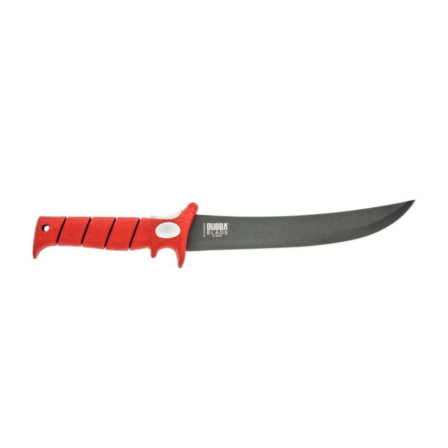 Bubba Blade Stiff 9in Fillet Knife Carbon Stainless Steel Blade Red Handle