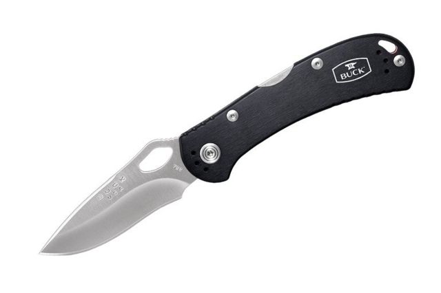 Buck Knives Spitfire Folding Knife 3.25in 420HC Stainless Steel Black Aluminum Handle 0722BKS1