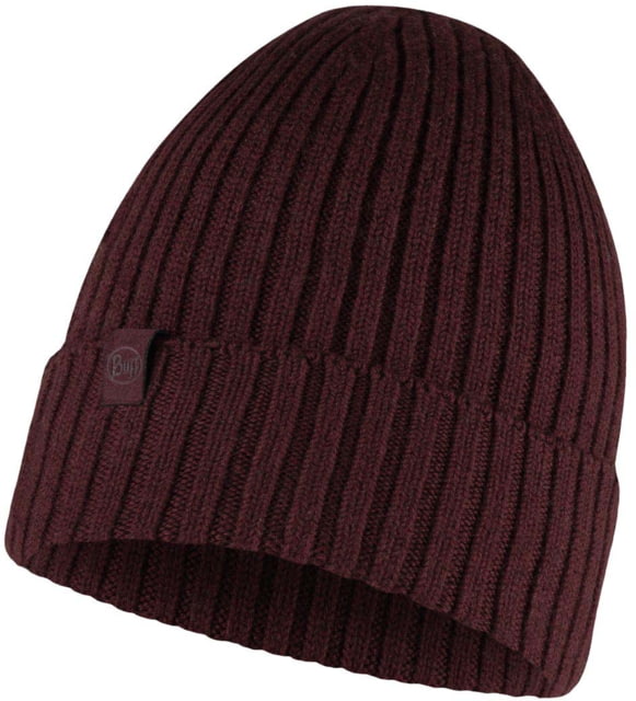 Buff Knitted Beanie Norval Maroon