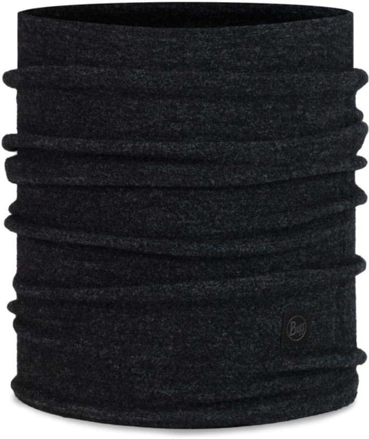 Buff Merino Fleece Neck Warmer Solid Black