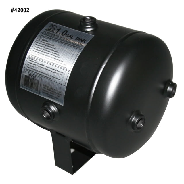 Bulldog Winch 1.0 Gallon Air Tank with 8 Bungs Black