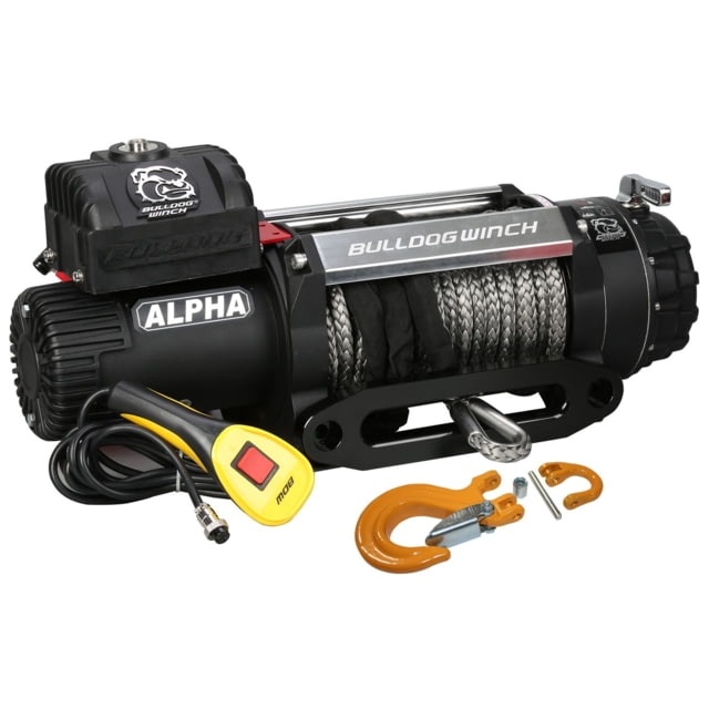 Bulldog Winch 15000lb Alpha Truck Winch Synthetic Rope Hawse Fairlead