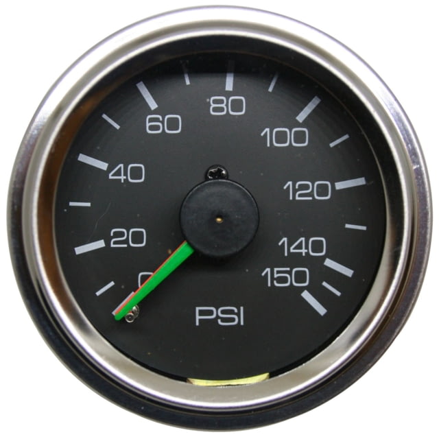 Bulldog Winch 0-150PSI Air Pressure Gauge 2in Dual Needle Mechanical Lighted