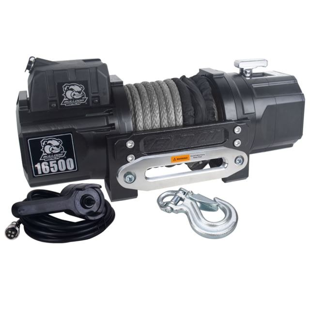 Bulldog Winch 16500lb Heavy-Duty Winch 80ft Synthetic Rope