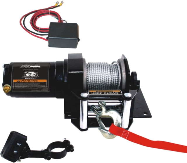 Bulldog Winch 2000lb ATV Winch w/ 50ft Wire Rope Roller Fairlead