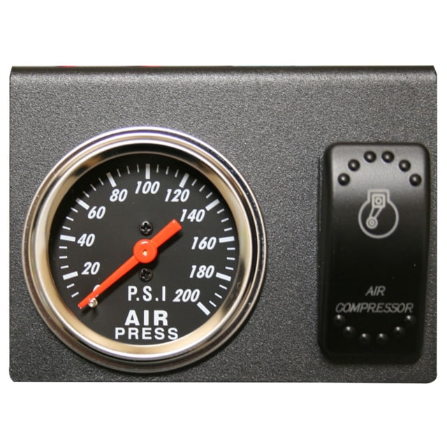 Bulldog Winch 200PSI Air Pressure Gauge Switch Bracket Set