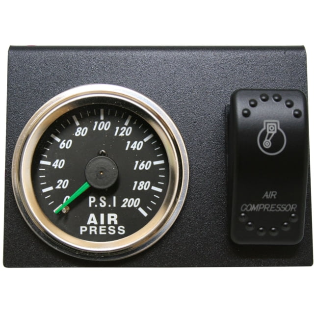 Bulldog Winch 200PSI Dual Air Pressure Gauge Switch Bracket Set