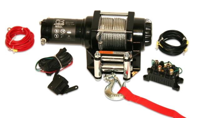 Bulldog Winch 2500lb ATV Winch w/ 50ft Wire Rope Roller Fairlead
