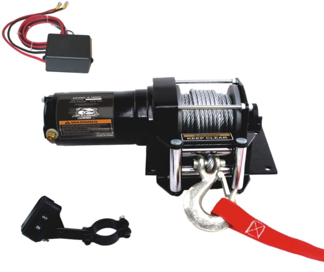 Bulldog Winch 3000lb ATV Winch w/ 40ft Wire Rope Roller Fairlead