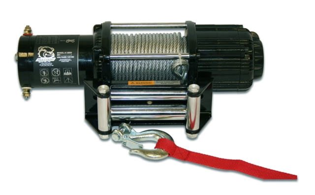 Bulldog Winch 4000lb UTV/Utility Winch w/ 55ft Wire Rope Roller Fairlead