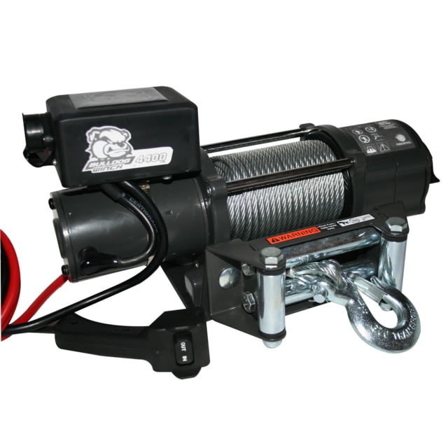 Bulldog Winch 4400lb Trailer/Utility Winch 55ft Wire Rope Roller Fairlead Mnt Plate