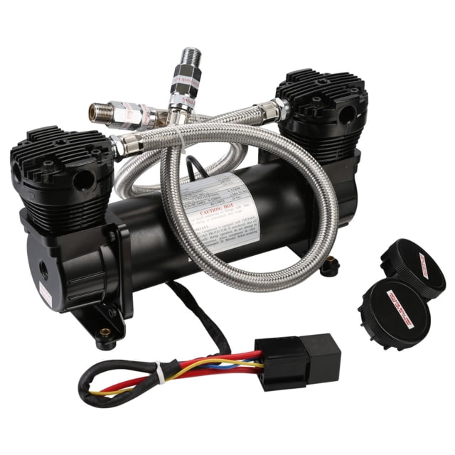 Bulldog Winch Compressor 200PSI Double Cylinder for on-Board Use 4.2CFM Black