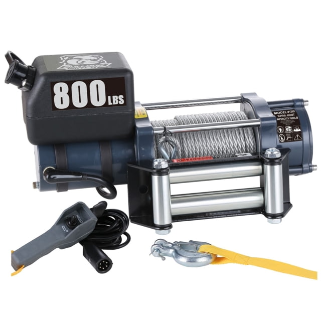 Bulldog Winch Hoist 800 lb 12vDC Wire Rope Black