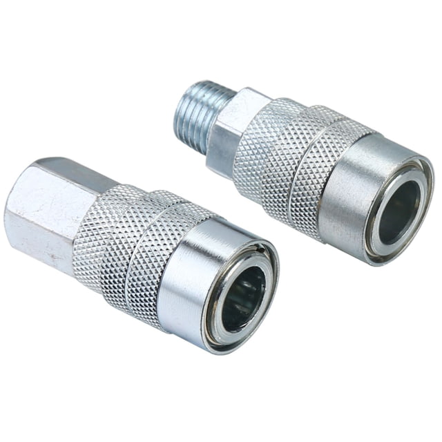 Bulldog Winch Quick Connect Couplers 3/8NPT Male Silver