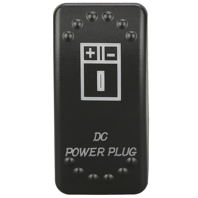 Bulldog Winch Rocker Switch - DC Power Plug Black