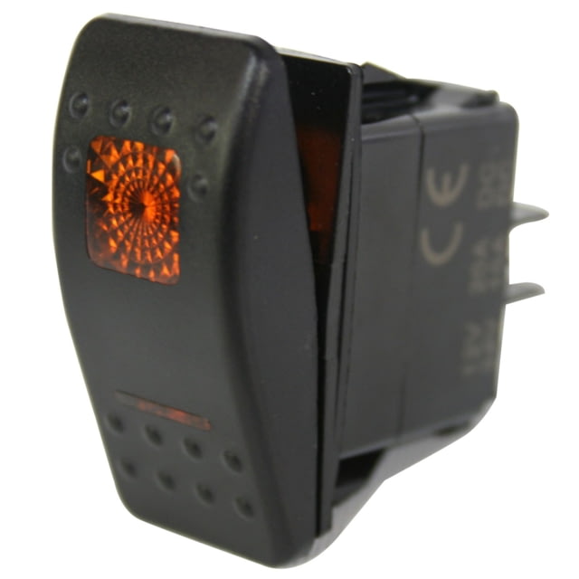 Bulldog Winch Rocker Switch-ON/OFF 5-Pin Amber