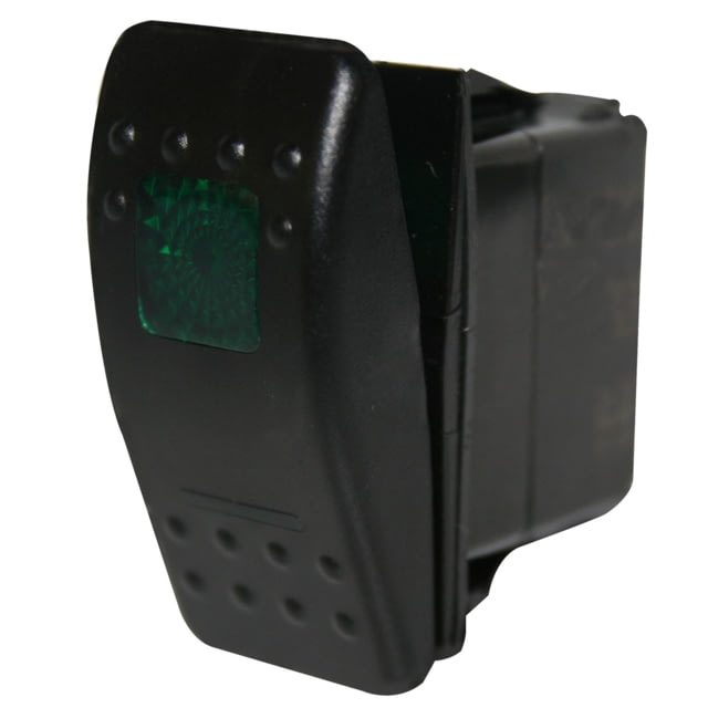 Bulldog Winch Rocker Switch-ON/OFF 5-Pin Green