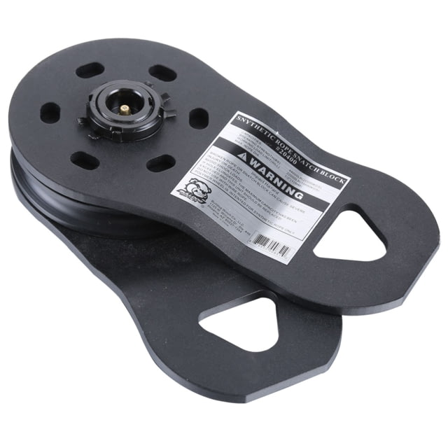 Bulldog Winch Snatch Block Synthetic Rope 44K BS Black