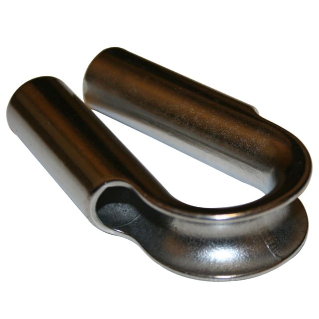 Bulldog Winch Tube Thimble Stainless for Synthetic Rope 15mm Silver