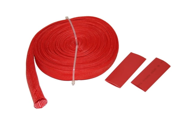 Bulldog Winch Wire Sheathing High Heat Fiberglass 14mm x 25ft 1/2in Red