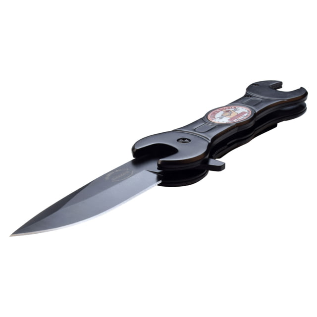 Busted Knuckle Garage Spring Assisted Knife 3in 3Cr13 Stainless Steel Drop Point Black