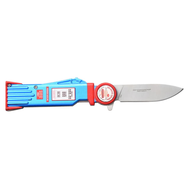 Busted Knuckle Garage Spring Assisted Knife 3in 3Cr13 Stainless Steel Drop Point Blue