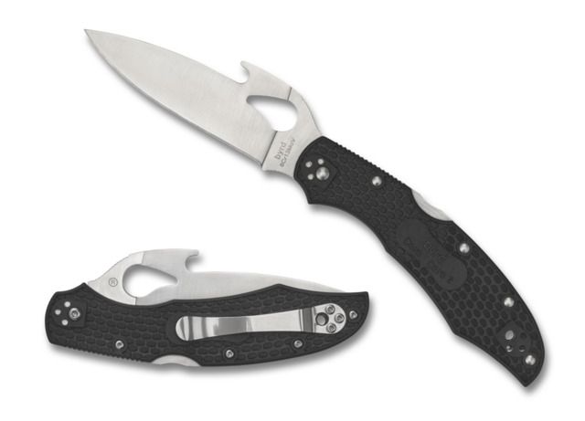 Byrd by Spyderco Emerson 2 Folding Knife 3.75 in 8Cr13MoV Plain Blade Black FRN Handle