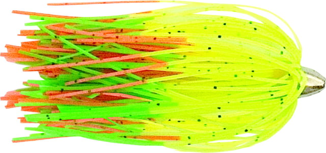 C&H Lures King Buster Lure with 1/8 oz Head Chartreuse/GreenOrangeFire Skirt 2.5 in 3 Piece
