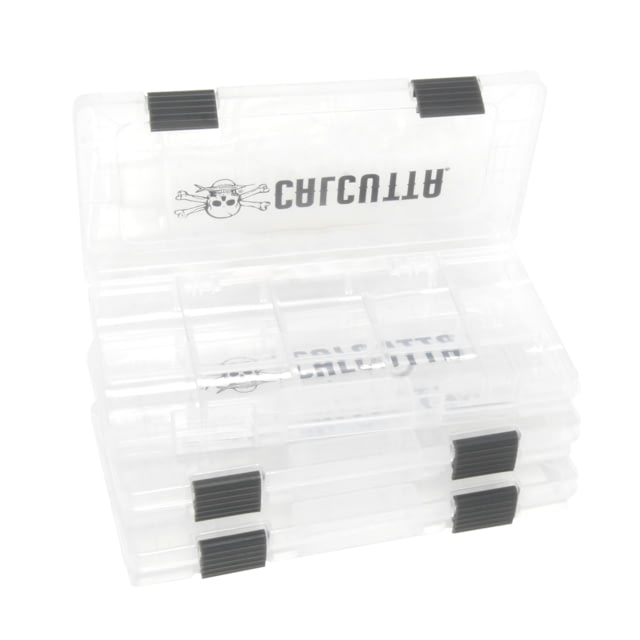 Calcutta  Size Tackle Trays Clear 2-Latch Priced per tray Bundled in 3's Do Not Break