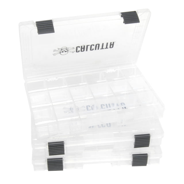 Calcutta  Size Tackle Trays Clear 2-Latch Priced per tray Bundled in 3's Do Not Break