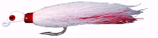 Calcutta Bucktail Ultra Jig 1 oz 6/0 Hook White White Red Flash White 1/Pack