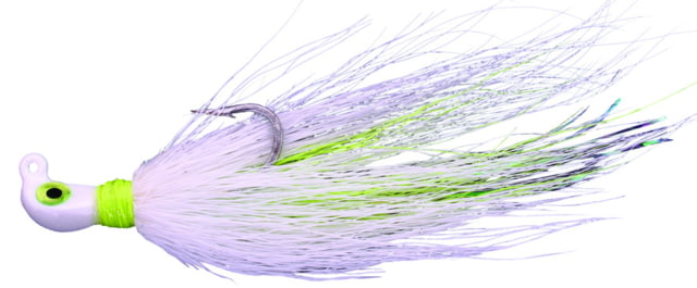 Calcutta Bucktail Ultra Jig 3/8 oz 4/0 Hook White White Chartreuse Flash White 1/Pack