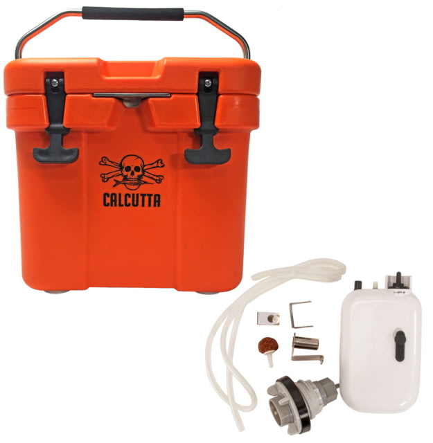 Calcutta Renegade Cooler 11 Liter Roto Molded Cooler With Drain Plug Aerator Kit Orange