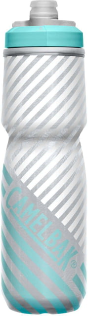 CamelBak Podium Chill Outdoor Bike Bottle 24oz Gray/Teal Stripe