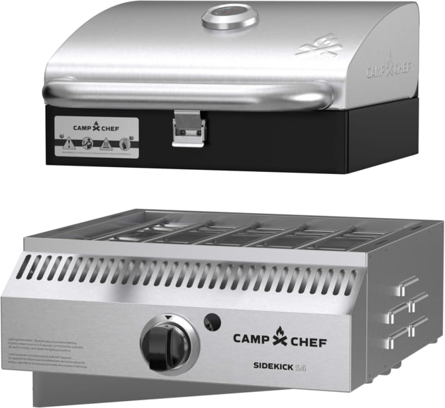 Camp Chef Sidekick Sear w/ Stainless Steel BBQ Box Silver/Black 14in