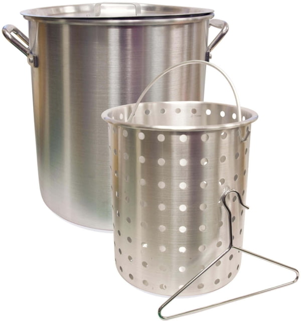 Camp Chef Aluminum Fry Pot & Basket Silver 32qt