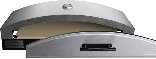 Camp Chef Italia Artisan Outdoor Pizza Oven Accessory w/ Door Silver 14x32in