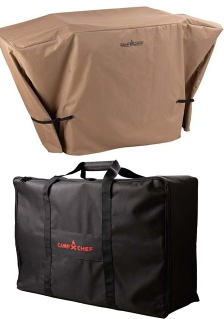 Camp Chef Patio Cover for FTG600 & FTG600P Tan with Black Carry Bag CB600P