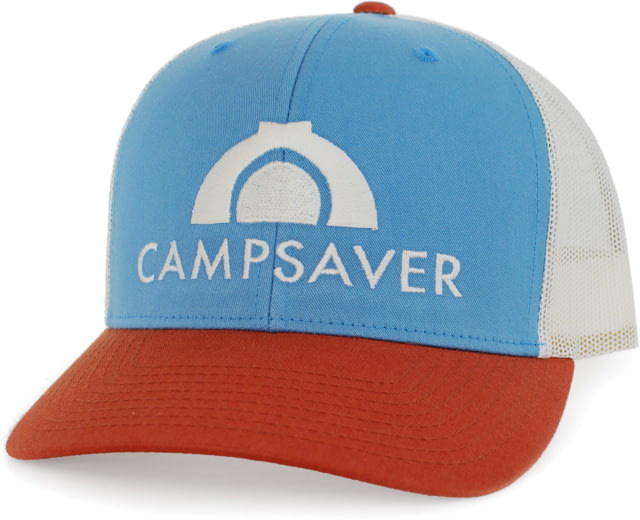CampSaver Embroidered Trucker - Unisex Columbia Blue/Birch/Dark Orange One size