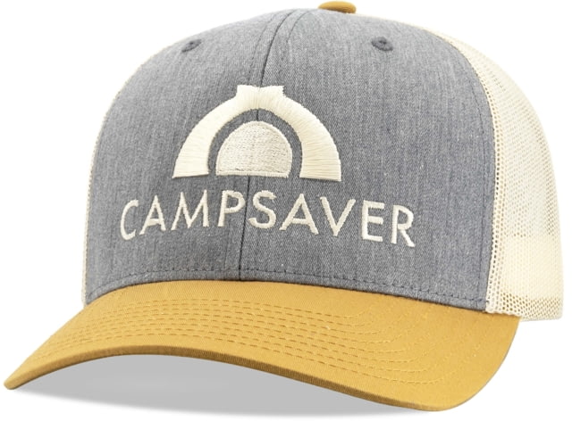 CampSaver Embroidered Trucker - Unisex Heather Grey/Birch/Biscut One Size CSLogoHat-50-HGBRBS