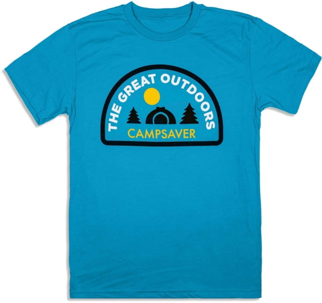 CampSaver Great Outdoors Logo T-Shirt Bondi Blue X-Large