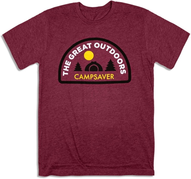 CampSaver Great Outdoors Logo T-Shirt Heather Maroon Small