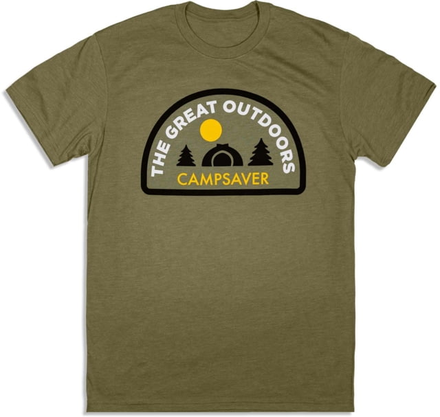 CampSaver Great Outdoors Logo T-Shirt Light Olive Large